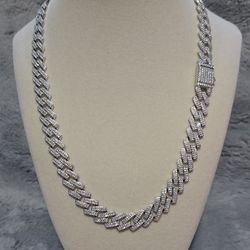 .925 12mm 20" monaco w moissonite