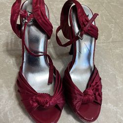 Woman’s red High Heel Shoes Size 6 1/2
