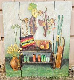 ***Gorgeous Painted Room Divider/Temporary Partition (63"x72"x0.75")***