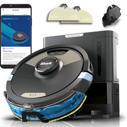 Shark Robot Vacuum & Mop Combo, Powerful Suction, Matrix Plus, 60-Day Debris Capacity, HEPA Bagless Self Empty Base, Sonic Mopping, Home Mapping for P