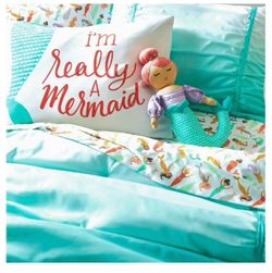 Pillowfort Magical Mermaid Bedding Set with Frame and Doll