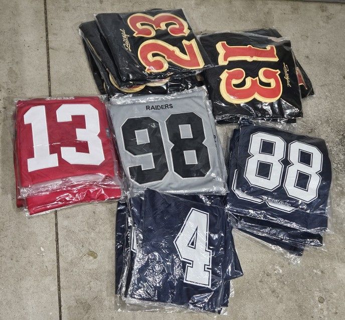 NFL JERSEYS RAIDER 49ers COWBOYS ALL SIZES AVAILABLE $50 CASH PLEASE!!!