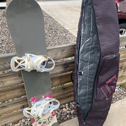 Woman’s Snowboard And BURTON Step On Bindings