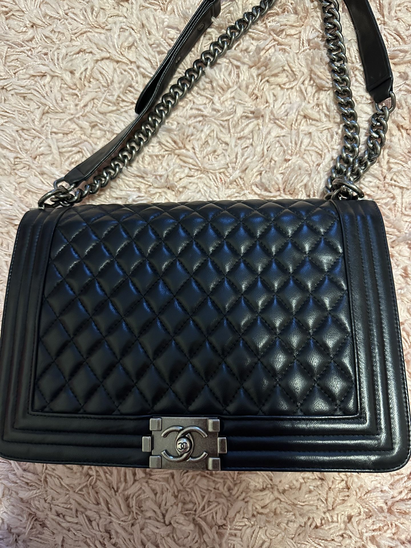 Quilted Chain Flap Lambskin Bag Designer Luxury