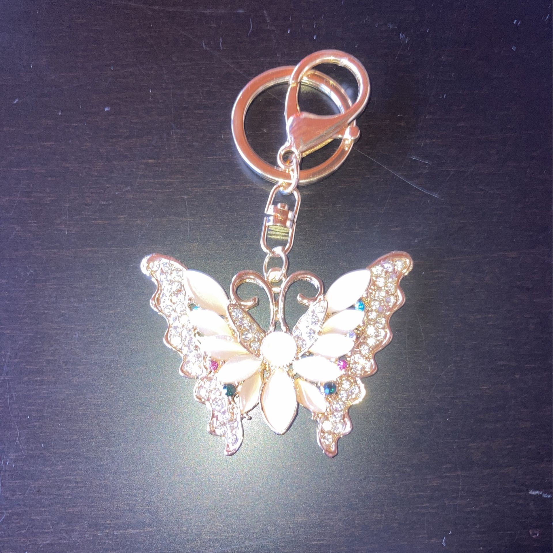 Rhinestone Butterfly Keychain *New* Great Gift
