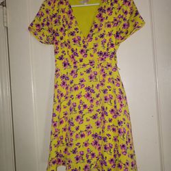Yellow Flowered Dress 