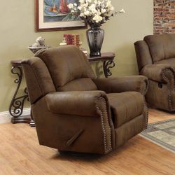 Brand New 2 PC Mocha Reclining Sofa and Love Seat