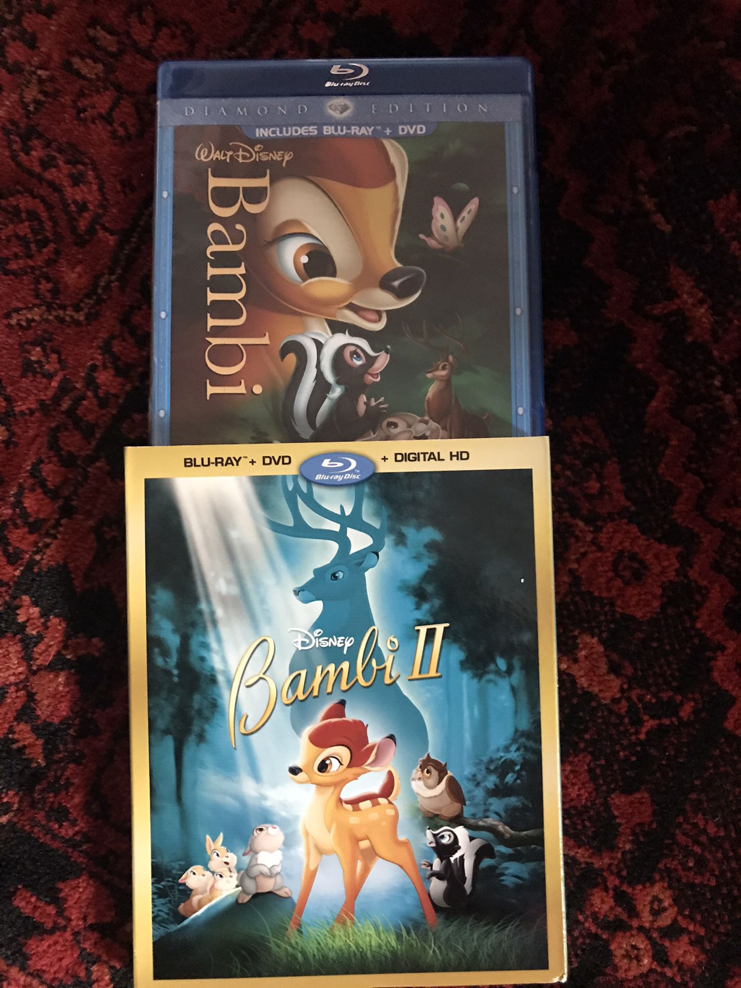Bambi and Bambi 2 Blu-Ray all for $20, Disney Marvel DC Harry Potter the Star Wars movies 3D Bluray and dvd collectors