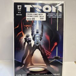 Tron #1 ~ 2006 SLG First Appearance in Comics  Sealed With Promo Card Very Good