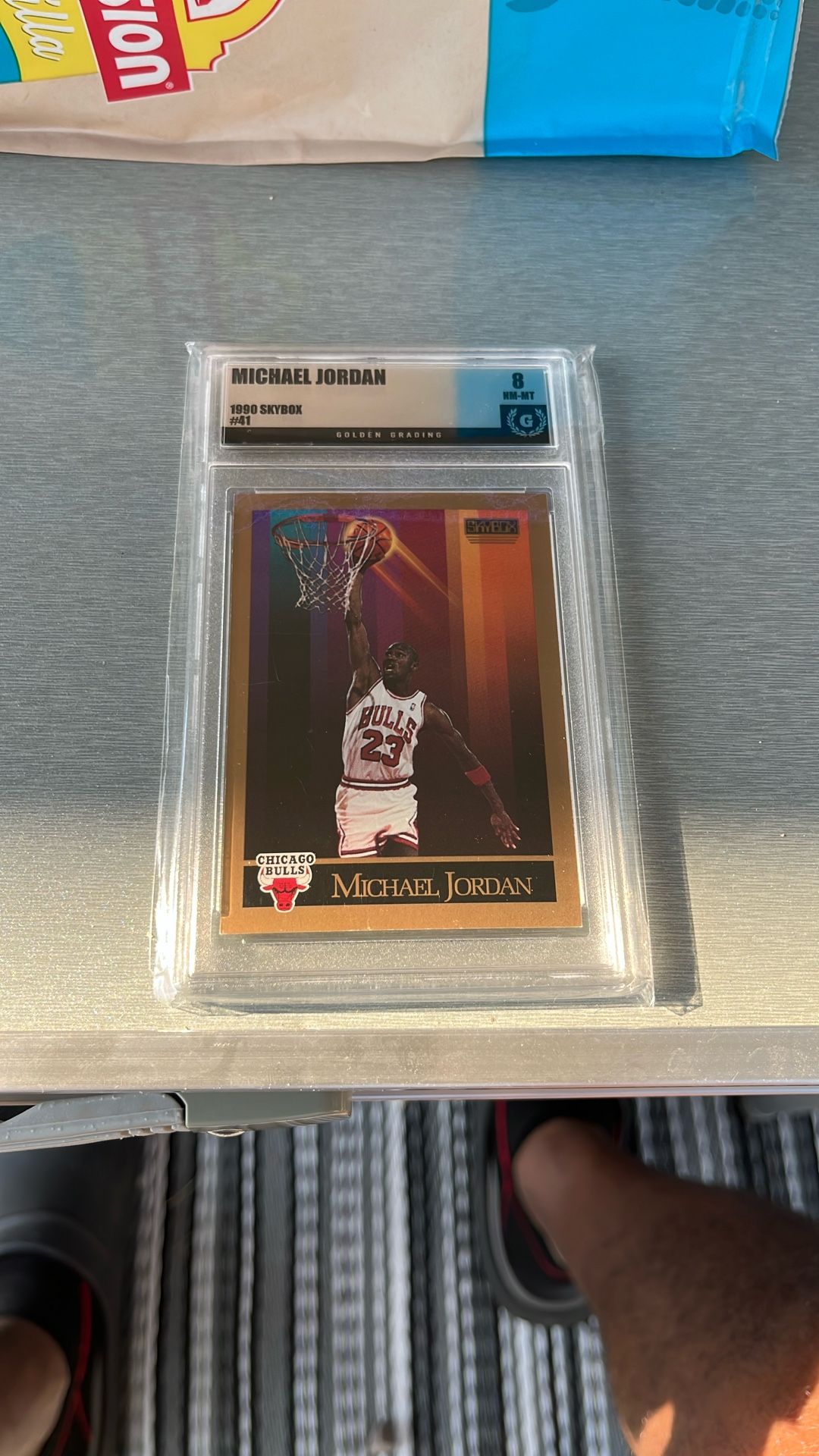 1990 Skybox Michael Jordan #41 Graded 8