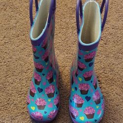 Little Girls Rain Boots Size 9