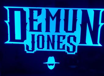 Demon Jones etched lighted mirror