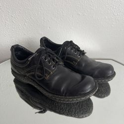 BORN Womens Black Leather Jean Moro Casual Preppy Bowler Oxford Sneakers