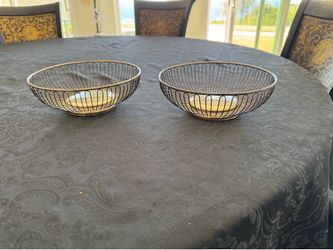 Silver plated wire baskets