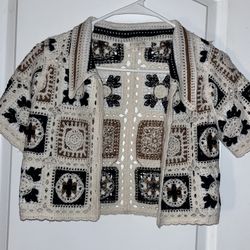 New Crochet Cardigan- Size S 