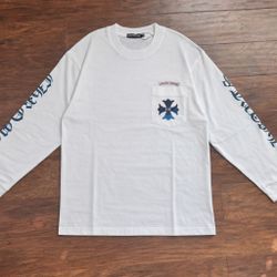 Chrome Hearts x Harajuku White and Blue Long sleeve shirt