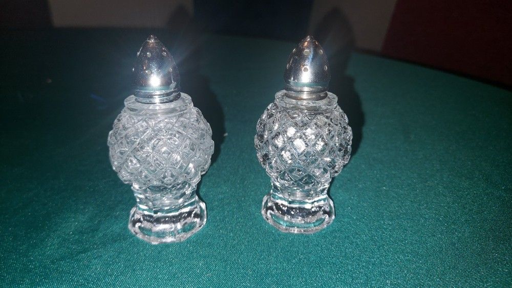 Crystal Salt And Pepper Shakers