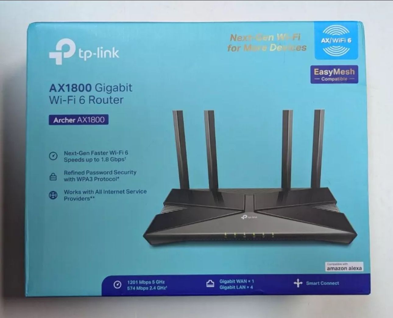 TP-Link Archer AX1800 Gigabit WIFI 6 Router - Black BRAND NEW