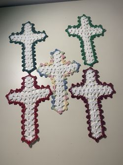 Set Of 5 Christmas  Cross Book Markers 