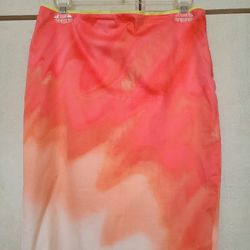Elie Tahari Penelope Sand Dunes skirt ombre Cotton blend Waist trim Side zipper Full lining  Like new,worn 2 times only

SHELL: 97% COTTON 3% ELASTANE