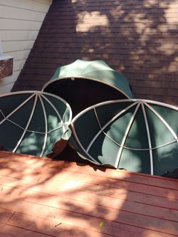 3 CUSTOM COMMERCIAL OONNINGS LIKE NEW ALLUMINUM