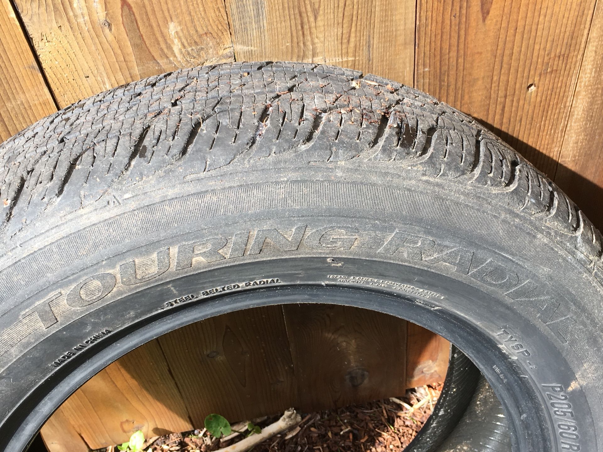 Toyo tire Lightly used as a real spare. It’s a P205/60 R15 90T