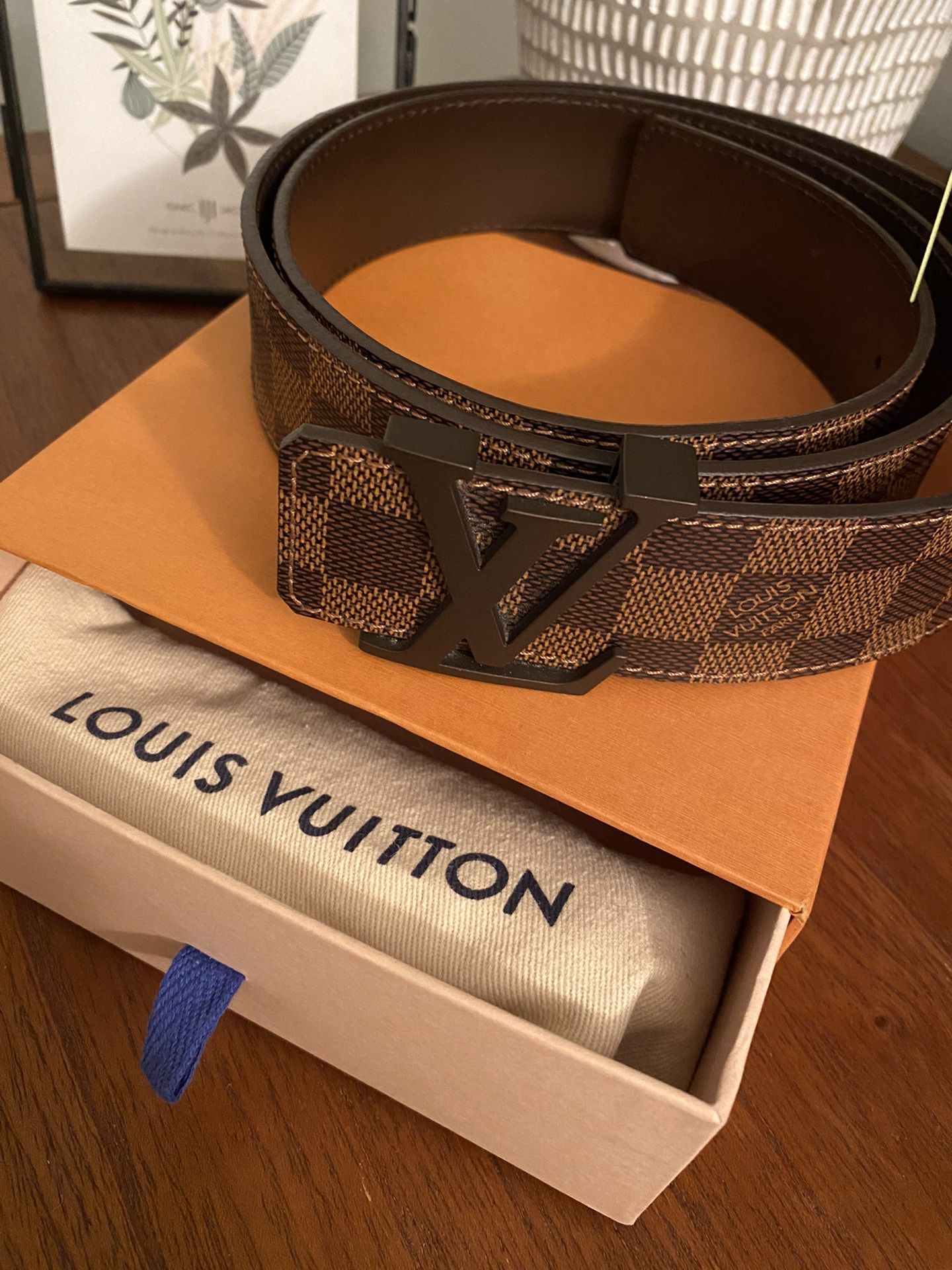 LOUIS VUITTON INITIALES 40MM Damier Ebene Mens Belt