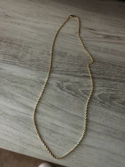 14k gold rope necklace size 20”