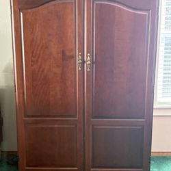 Cherry Wood Computer/Sewing  Armoir