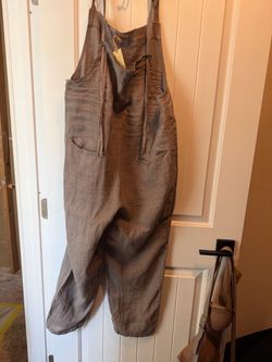Linen Overalls Jumpsuit with Tags