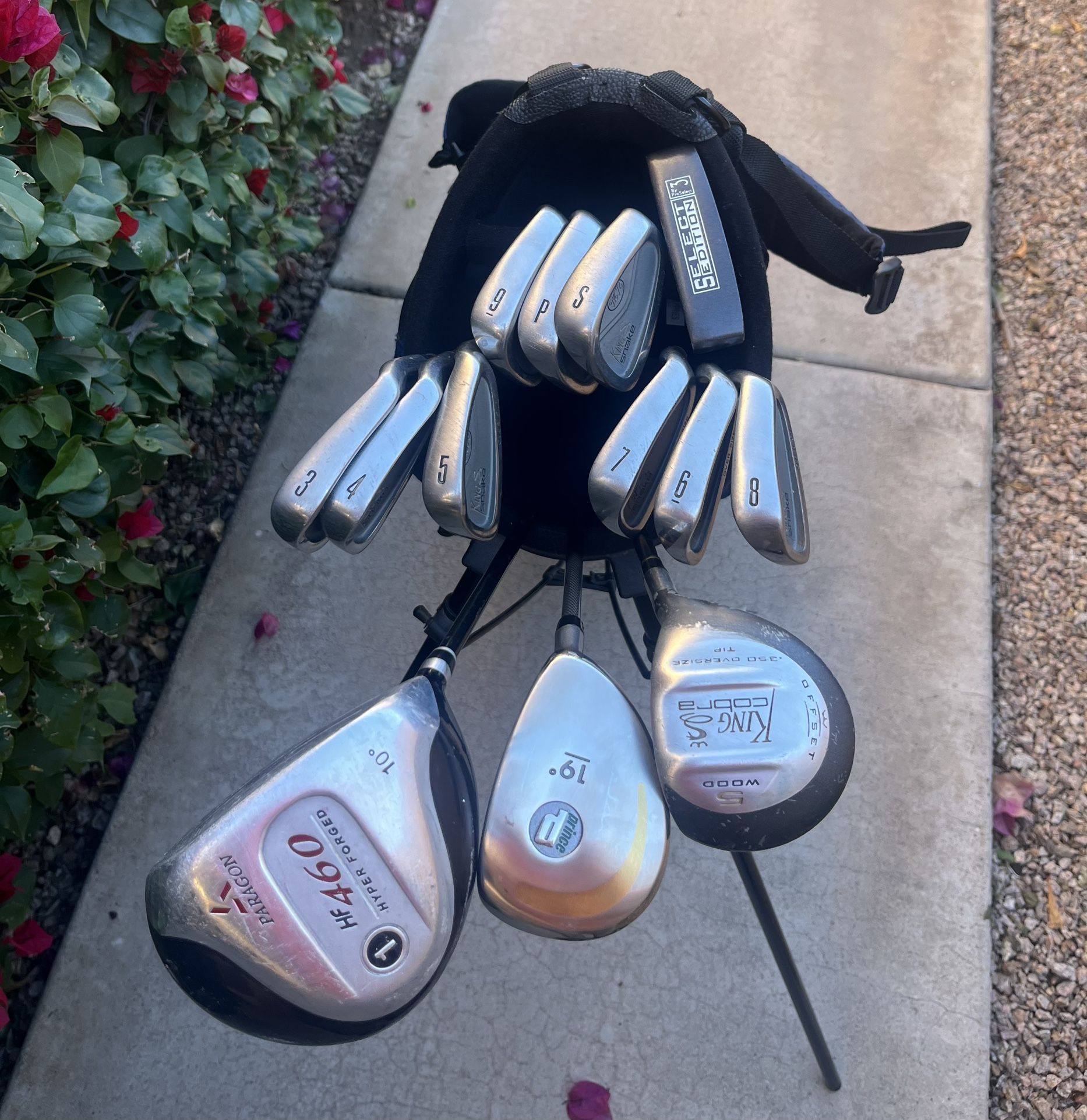 Men Golf Club Set With a Golf Bag - Cobra