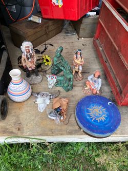 American Indian, Native American statues, artifacts, contemporary Newer items