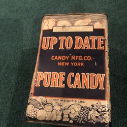 Antique up to date candy manufacturing Tin