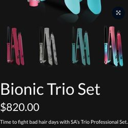 SA BIONIC SET FLAT IRON CURLING IRON