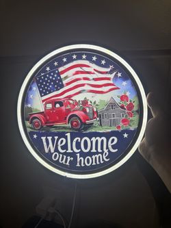 Welcome our home led sign
