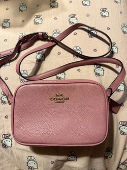 Coach Pink Leather Crossbody Bag/Purse