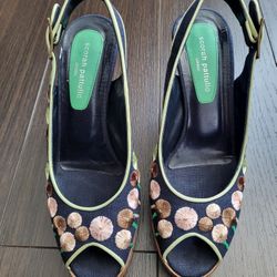 SCORAH PATTULLO 36.5 Blue 
US 6.5 Made in Italy Good Condition Heels Women Shoes