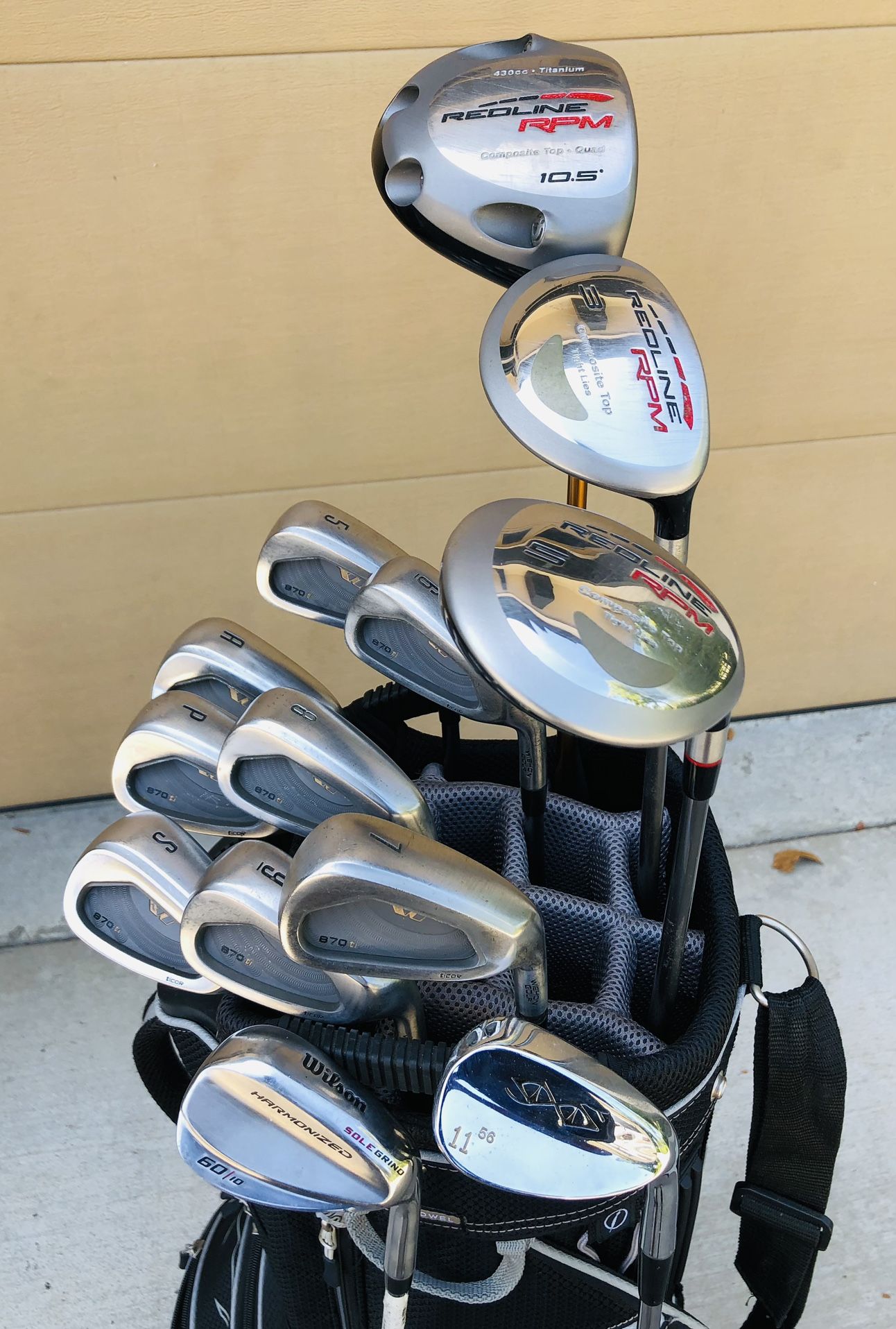 Men’s Golf Set irons 5-9i, PW, AW, SW, Adams Redline Driver