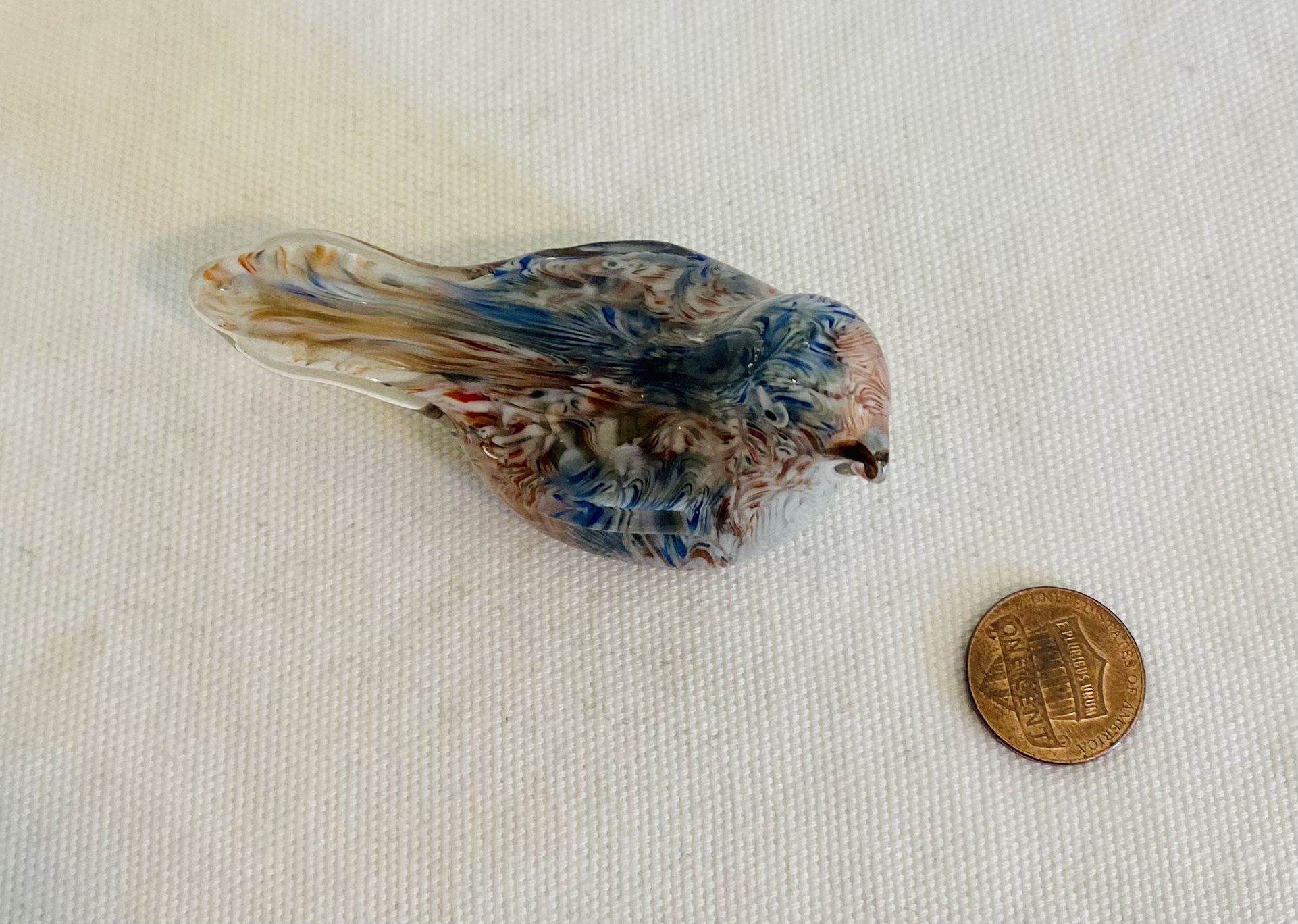 vintage glass bird miniature