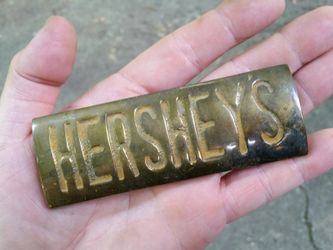 Hershey's chocolate brass paperweight