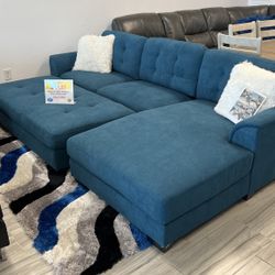 BEAUTIFUL BLUE BISCAYNE SECTIONAL SOFA!$899!*SAME DAY DELIVERY*NO CREDIT NEEDED*EASY FINANCING*HUGE SALE*
