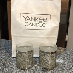 Yankee Candle Silver Candle Holders