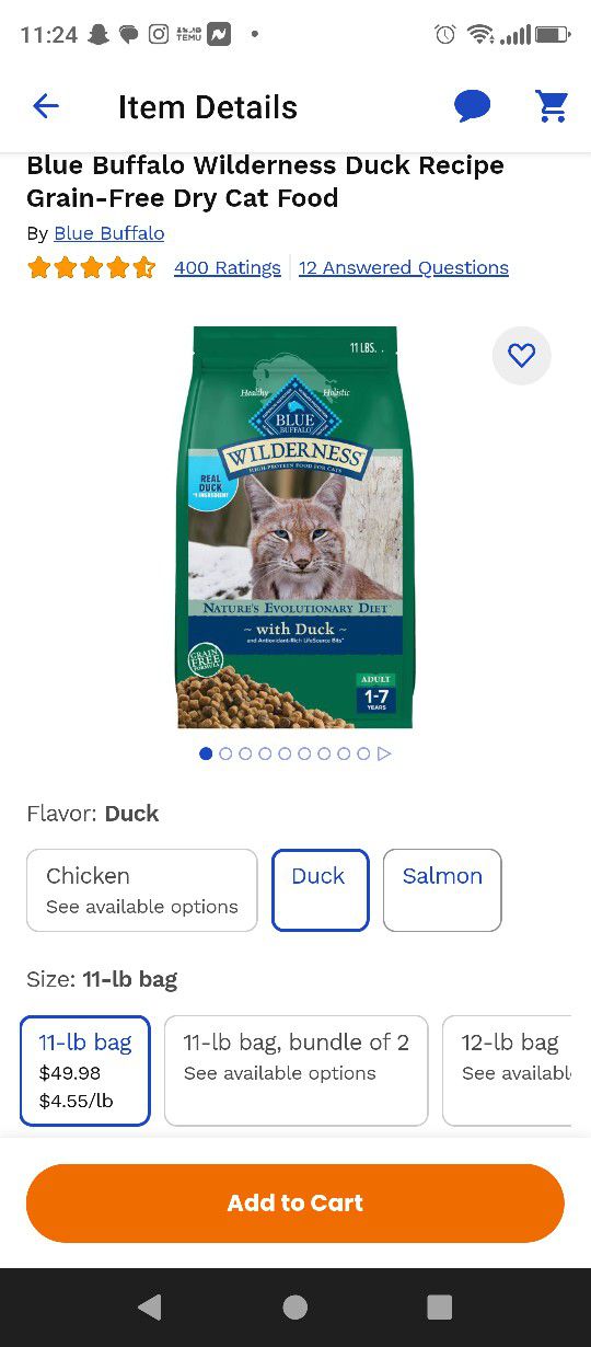 Blue Wilderness Dry Cat Food