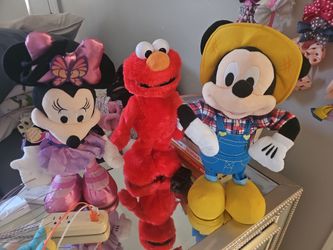 Minnie Mouse, Elmo, and Mickey Mouse Plush Toy Set