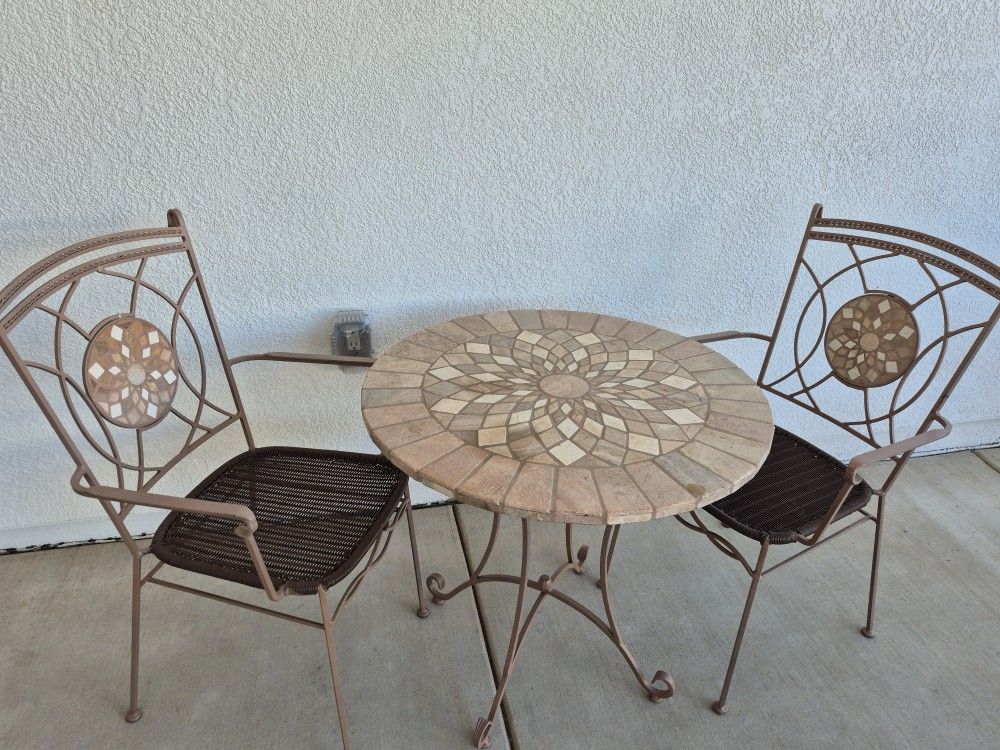 2 Chair & Table Outdoor Bistro Set