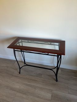Brown Wood End Table