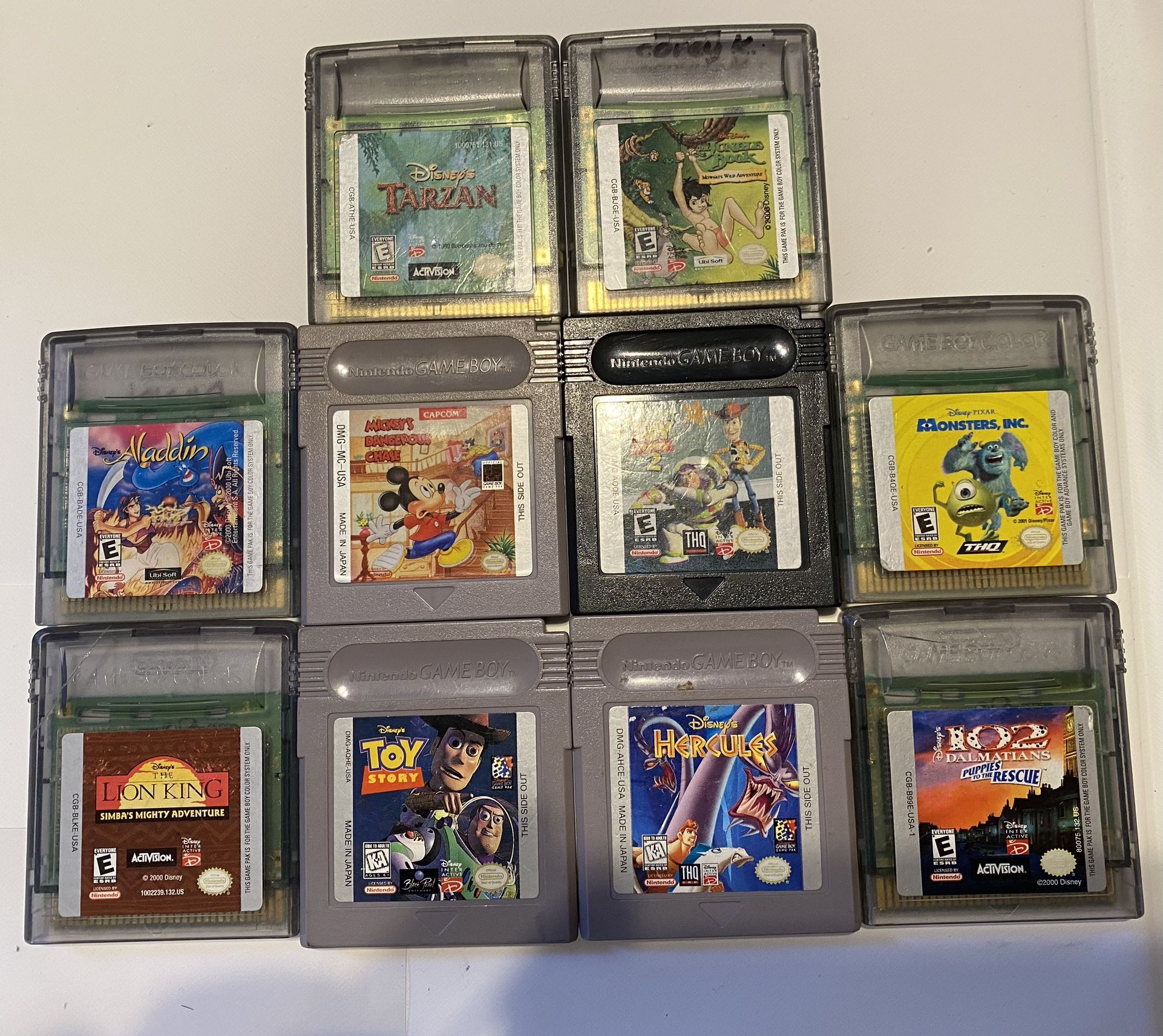 Set of 13 Disney games for GB, GBA, GBC
