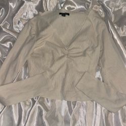 Target Wild Fable Women’s Cropped White Long Sleeve 