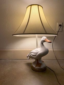 Vintage Goose Table Lamp with Shade
