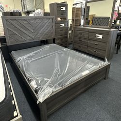 Grey Queen 4pc Bedroom Set 